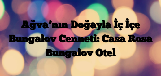 Ağva’nın Doğayla İç İçe Bungalov Cenneti: Casa Rosa Bungalov Otel